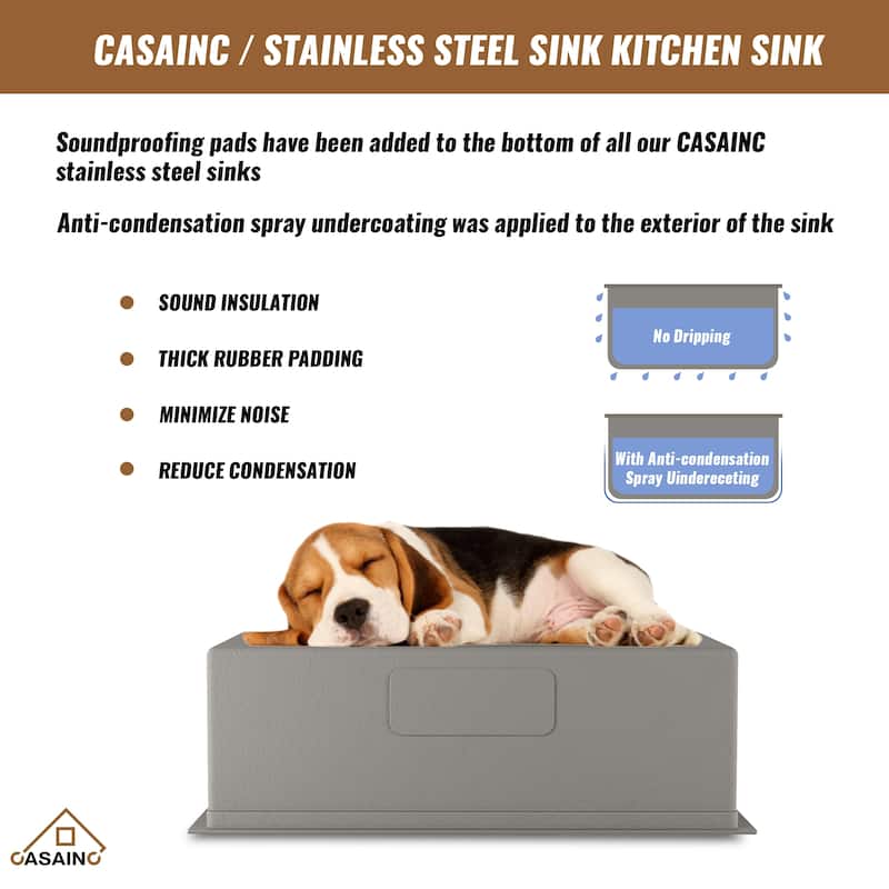 All-in-One Undermount Single Bowl 16 Gauge Nano Brushed Stainless Steel Workstation Kitchen Sink with Accessories and Faucet Set