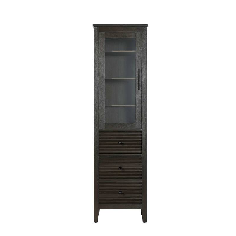 Kensington 16-28 Inch Bath Storage Glass Cabinet