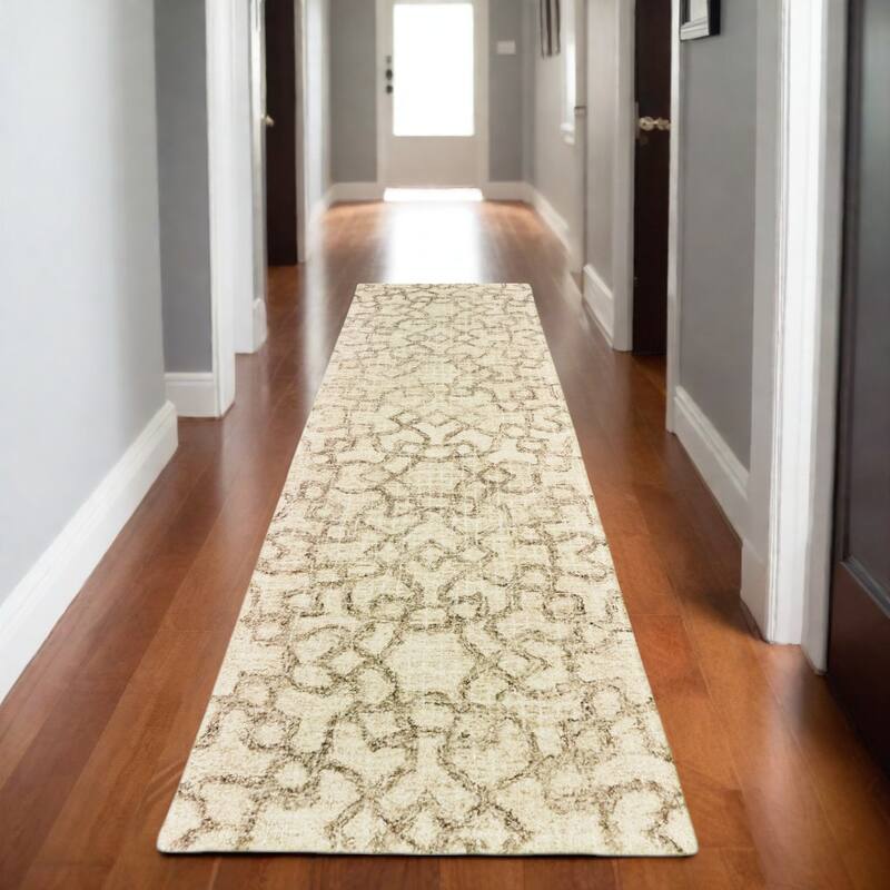 HomeRootsGeometric Transitional Rectangle Area Rug - 95.67' X '29.92' X '0.39