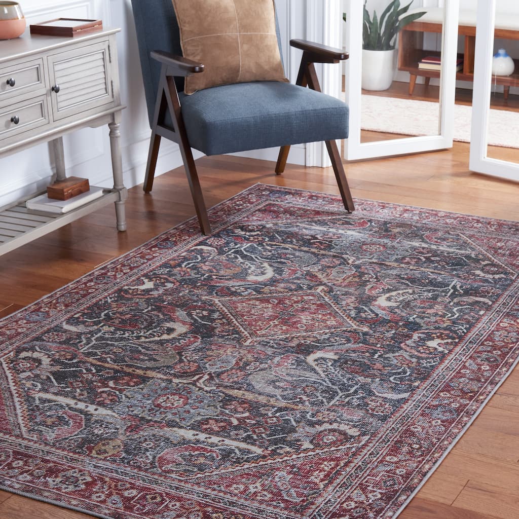 SAFAVIEH Tucson Machine Washable Slip Resistant Antja Oriental Rug
