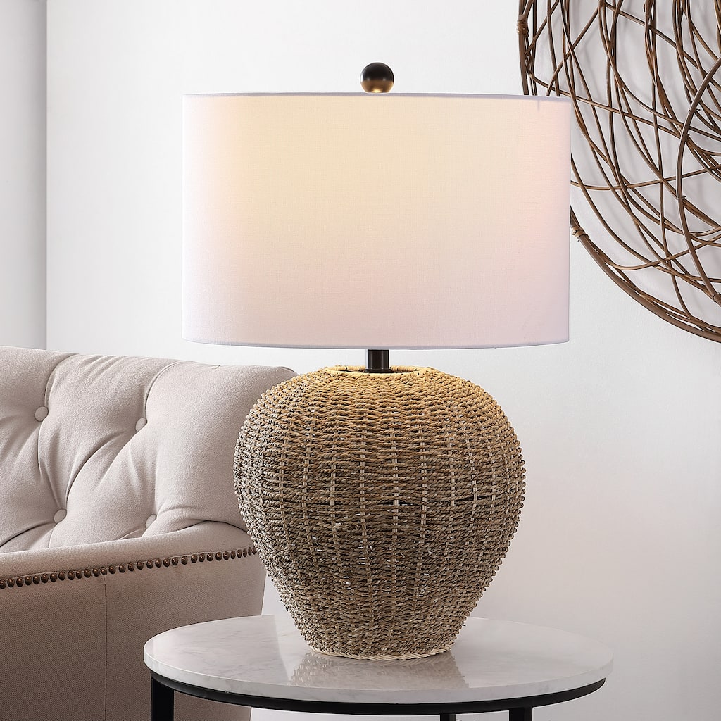 SAFAVIEH Lighting Leigh 26" Table Lamp - 16" W x 16" D x 24" H - 16Wx16Dx24H