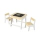preview thumbnail 2 of 19, Kid's Table and Chairs Set with Double-sized Tabletop - 24" x 24" x 19.5" Natural