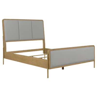 Arini Coastal Fabric Upholstered Panel Bed