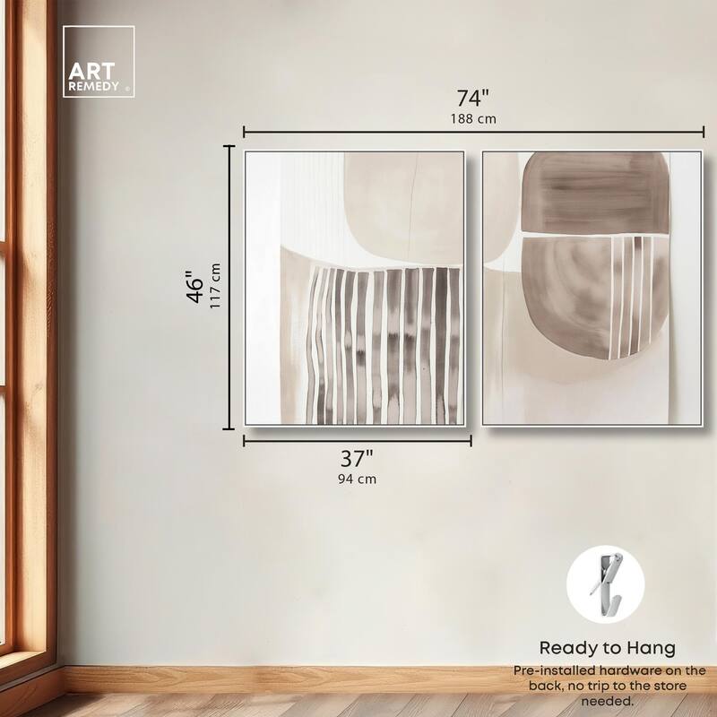 Elements of Quiet Canvas Set of 2 by Art Remedy