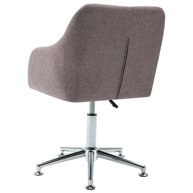 vidaXL Dining Chair 360 Degrees Swivel Accent Desk Chair with Arms Fabric - 21.7" x 20.9" x (30.7"-36.2")