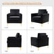 preview thumbnail 36 of 43, Ganymedes Modern Velvet Accent Arm Chair with Golden Legs by HULALA HOME