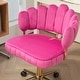 preview thumbnail 112 of 118, Velvet Home Office Desk Chair, Height Adjustable Task Chair, Armless Single Chair with Wheels, 360° Swivel Vanity Chair - N/A