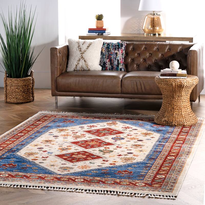 Nuloom Romee Medallion Tasseled Area Rug