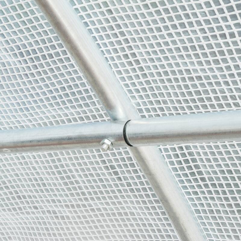 Outsunny Replacement Greenhouse Cover Tarp with Windows for Ventilation & Zipper Door, White