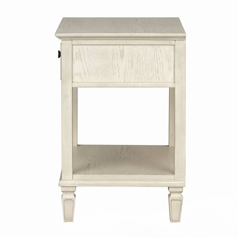 Victoria Bedside Table Antique Cream