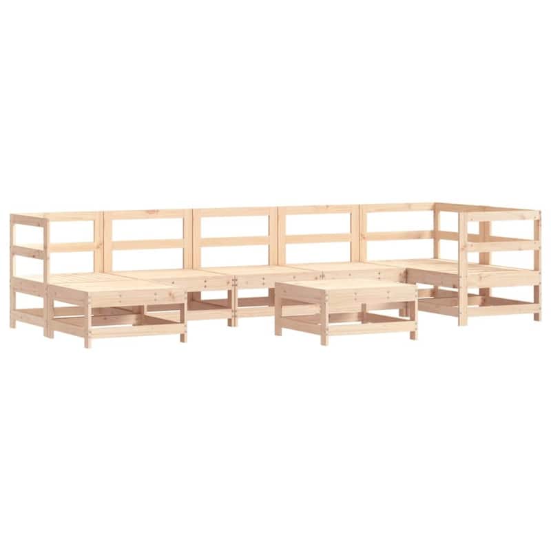 vidaXL Garden Lounge Set Beige Solid pine wood Large Modular - 24.4 x 24.4 x 12.6