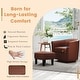 preview thumbnail 14 of 25, Costway Swivel Barrel Chair with Ottoman Footrest Curved Backrest & - See Details