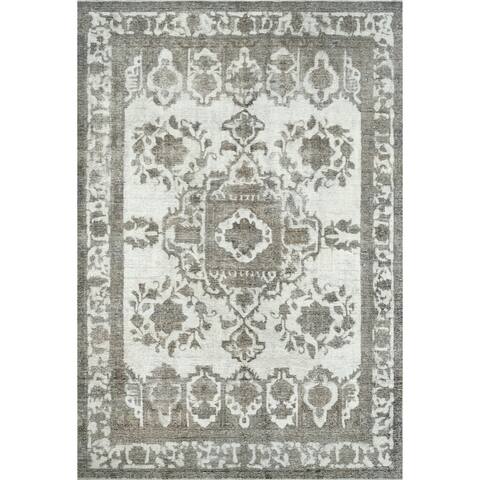 Momeni Heirlooms Vintage Overdye Hand Knotted Wool Grey Area Rug - 6'8" X 9'8"