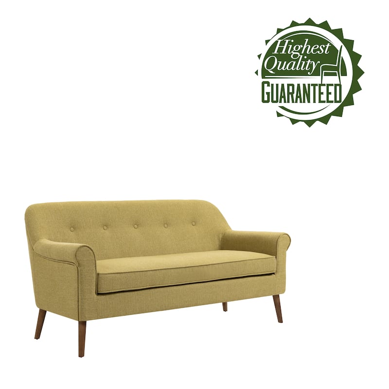 Porthos Home Ruth Loveseat Small Sofa Couch, Fabric, Rubberwood