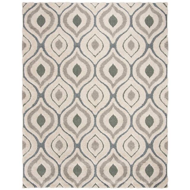 SAFAVIEH Florida Shag Bertille Geometric 1.2-inch Thick Rug