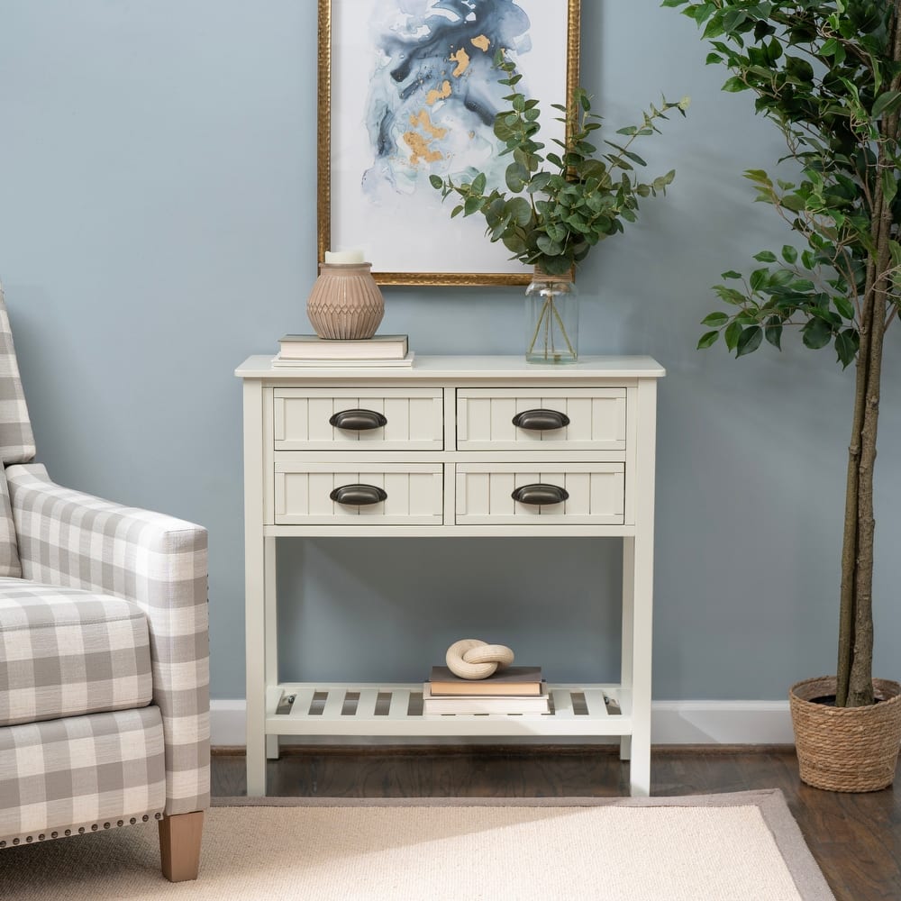 Linon Crestway Antique Solid Wood Entryway Console Table