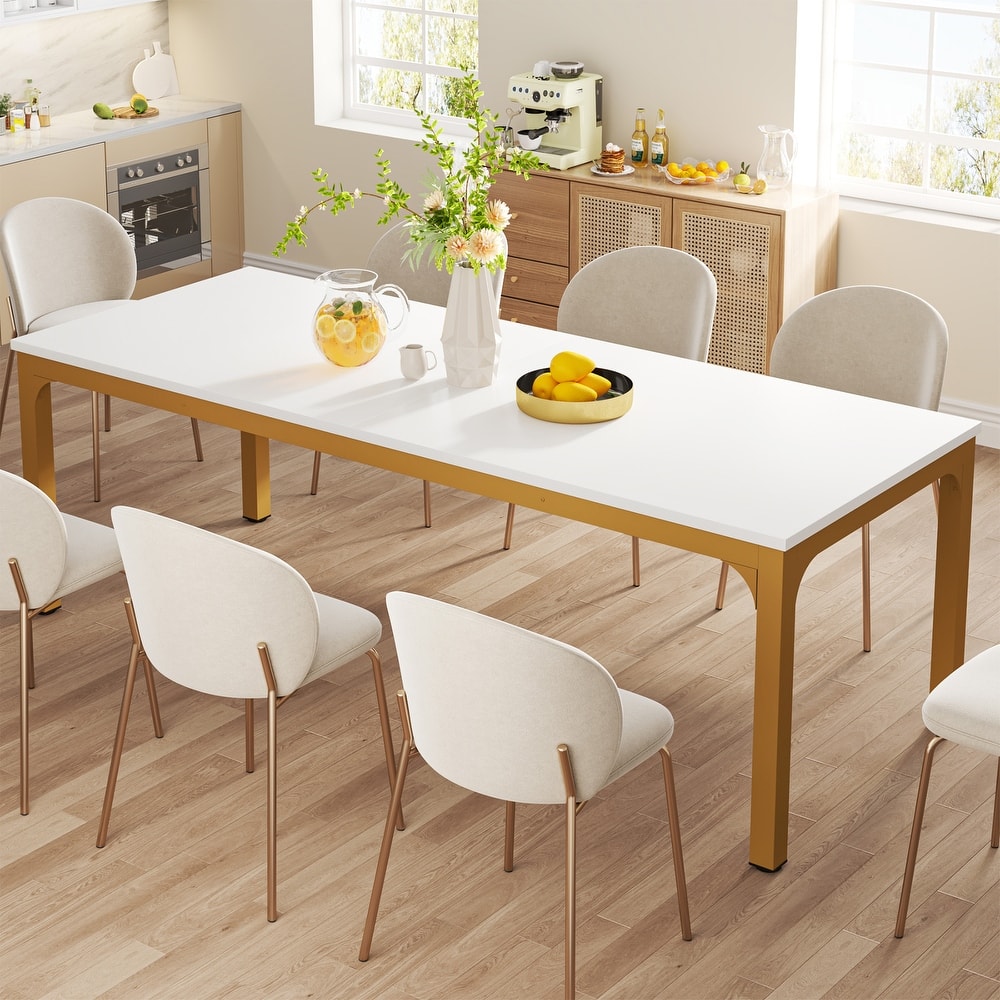 Dining Table for 6-8 Person, 78 inch Long Rectangular Kitchen Dining Table for Living Room