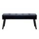 preview thumbnail 28 of 33, Kipp Velvet Upholstered Button Tufted Bench Ottoman