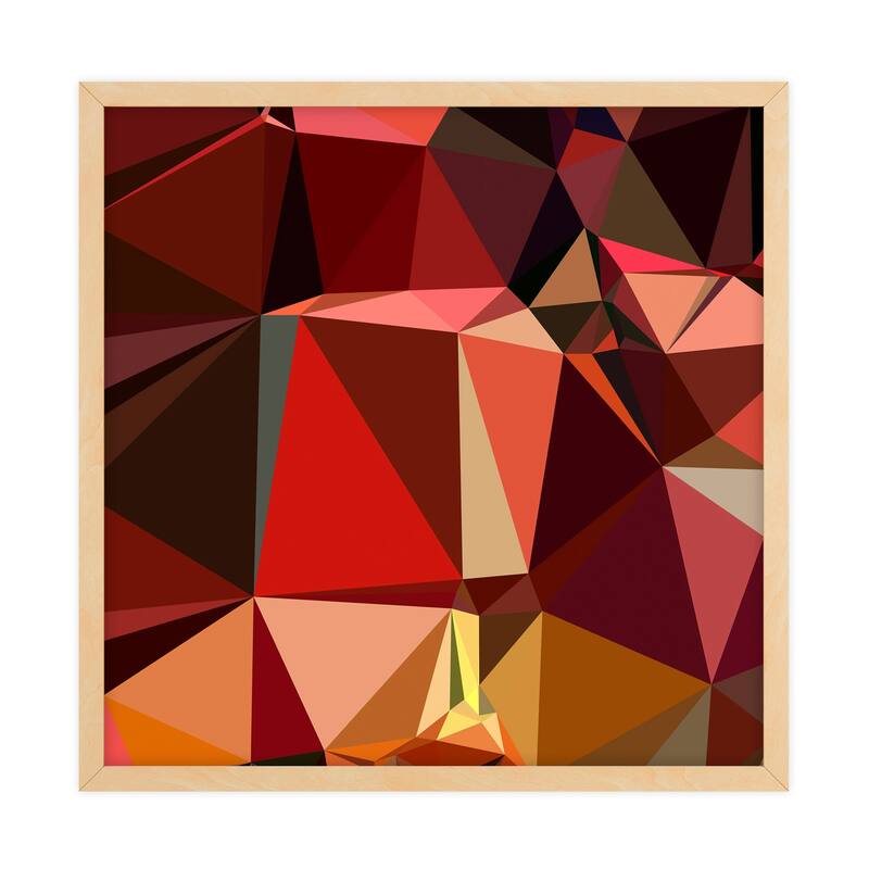 Nature Creative - Polygons 8 - Framed Wall Art - Natural - 16 x 16