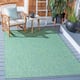 SAFAVIEH Courtyard Jonell Indoor/ Outdoor Patio Backyard Rug - 5'3" x 7'7" - Green/Blue