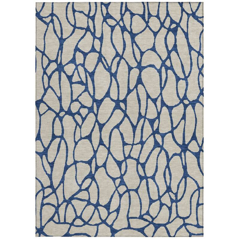 HomeRoots Geometric Transitional Rectangle Outdoor Rug