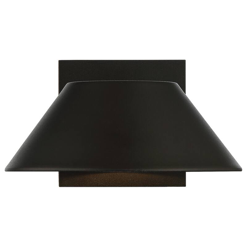 Access Lighting Solano Small Outdoor LED Wall Sconce - Square Backplate - Tapered Shade