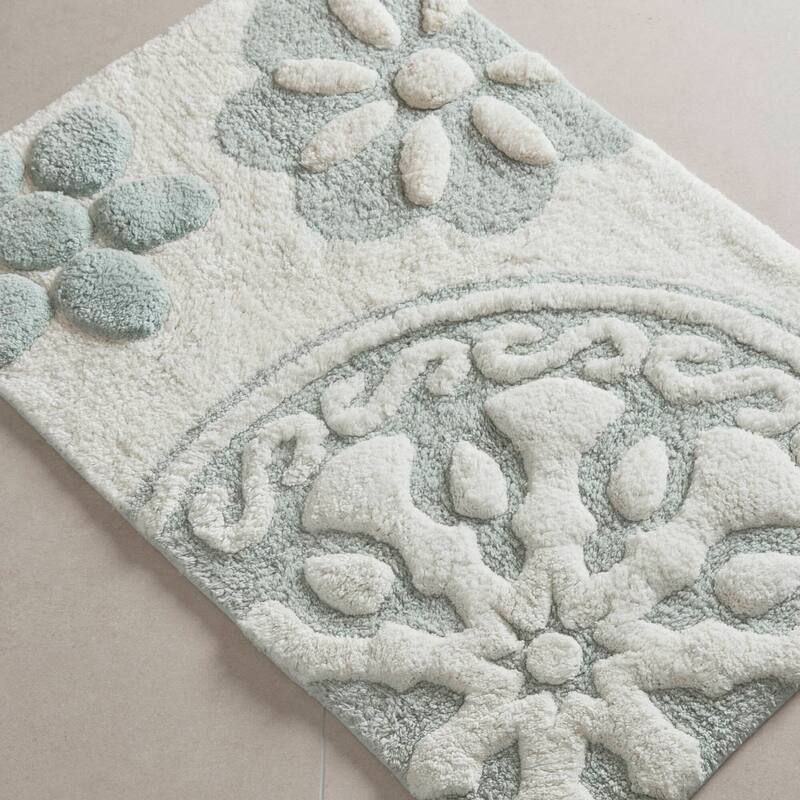 Madison Park Casablanca Medallion Cotton Tufted Bath Rug