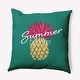 preview thumbnail 4 of 19, Summer Time Pineapple Polyester Indoor/Outdoor Pillow Kelly Green - 16" x 16"