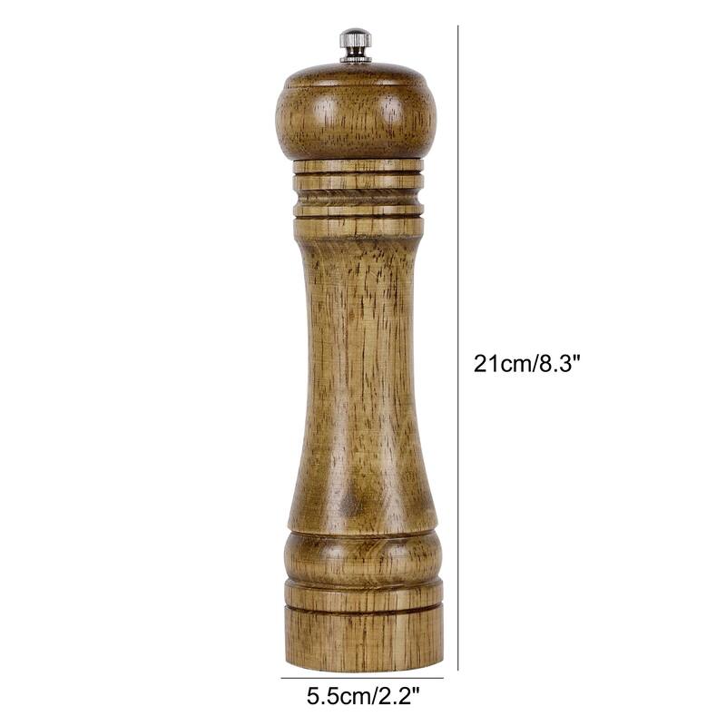 Kitchen Hand Crank Twist Spice Salt Mill Grinder Pepper Shaker Wood Color - Wood Color