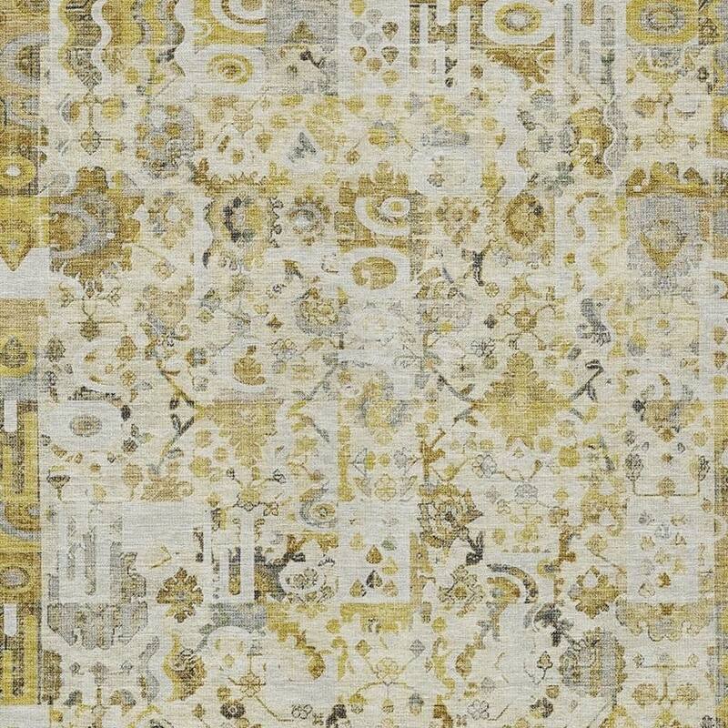 HomeRoots Patchwork Traditional Rectangle Outdoor Rug