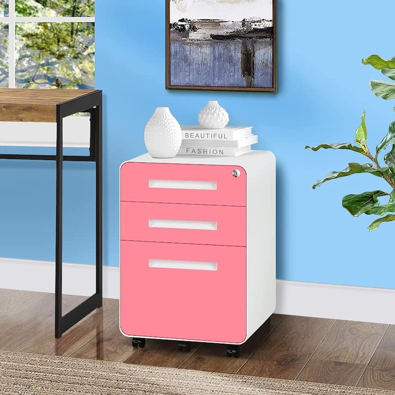 3 Drawer Mobile/Vertical File Cabinet for Home Office