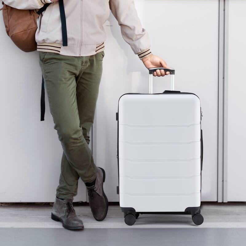 Hard Shell ABS, Double Spinner Wheels Lightweight Suitcase TSA Lock
