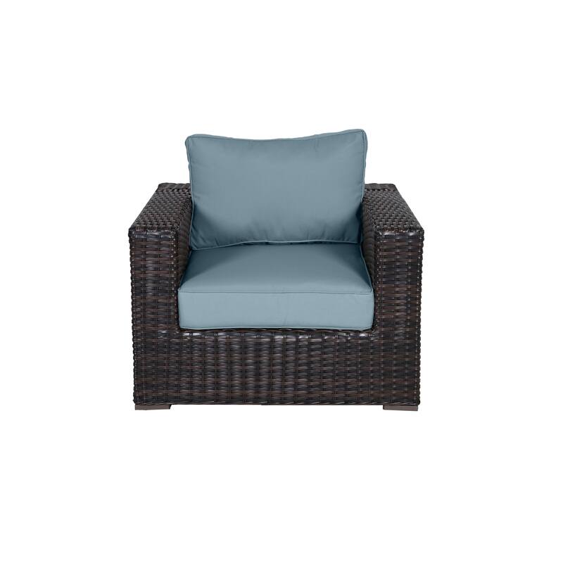 Teva Furniture Santa Monica Espresso Brown Frame Club Chair with Cushion - Spa