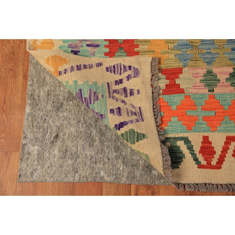 Southwestern Kilim Oriental Large Rug Hand-Woven Wool Carpet - 10'0"x 16'4"