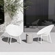 preview thumbnail 15 of 14, Set of 2 Modern Plastic Lounge Chair Plastic Legs with Polka Dots Spot Breathable for Patio Indoor Outdoor Use