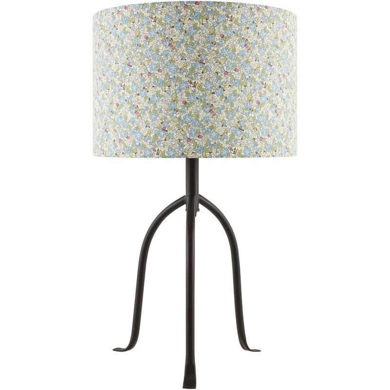 Livabliss Floriva Traditional Accent Table Lamp - 25"H x 15"W x 15"D - Green/Black