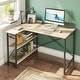 preview thumbnail 39 of 113, Small L Shaped Desk with Storage Shelves Corner Computer Desk