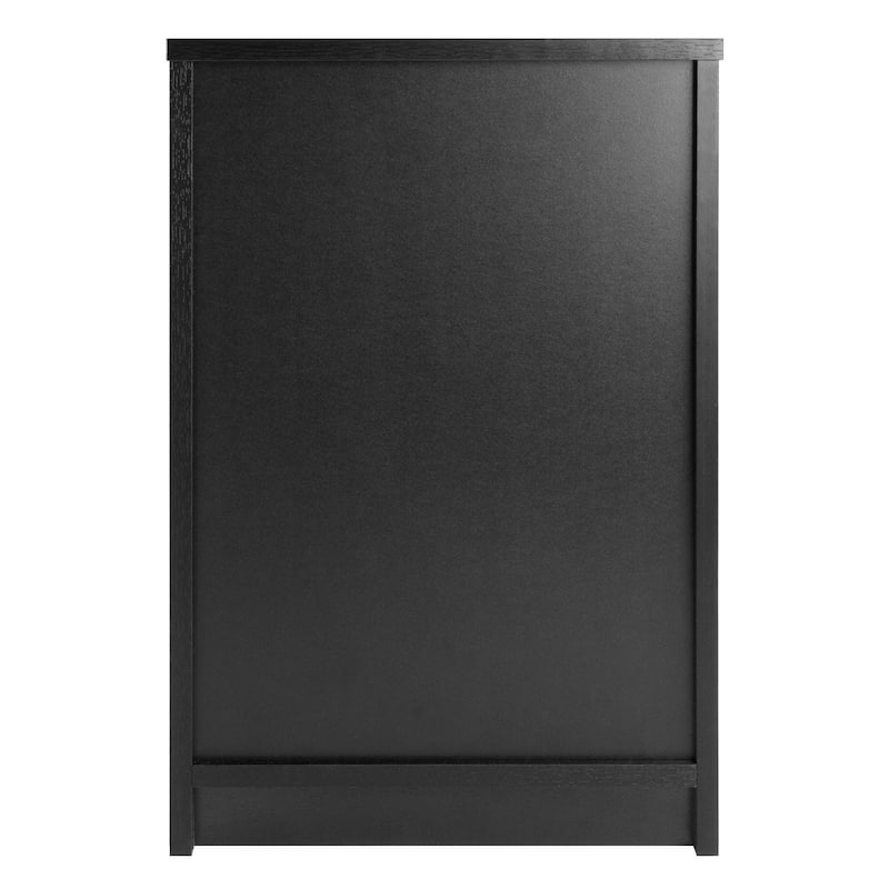 Modern Black Wooden Nightstand Accent Table Perfect for Living Room or Bed Room - 15.75”L x 11.62”W x 23.86”H