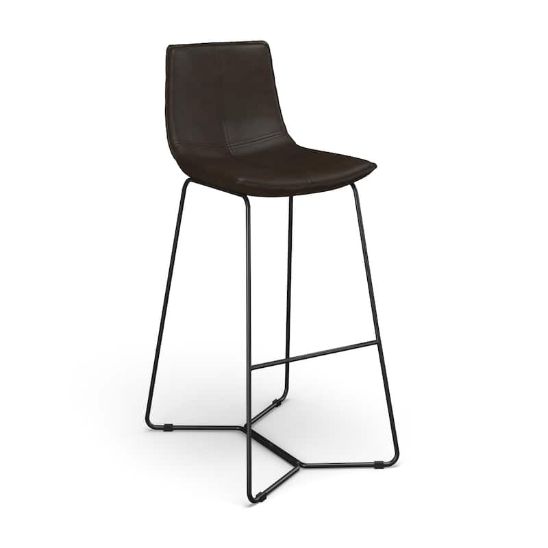 Madison Vegan Leather Bar Height Stools (Set of 2)