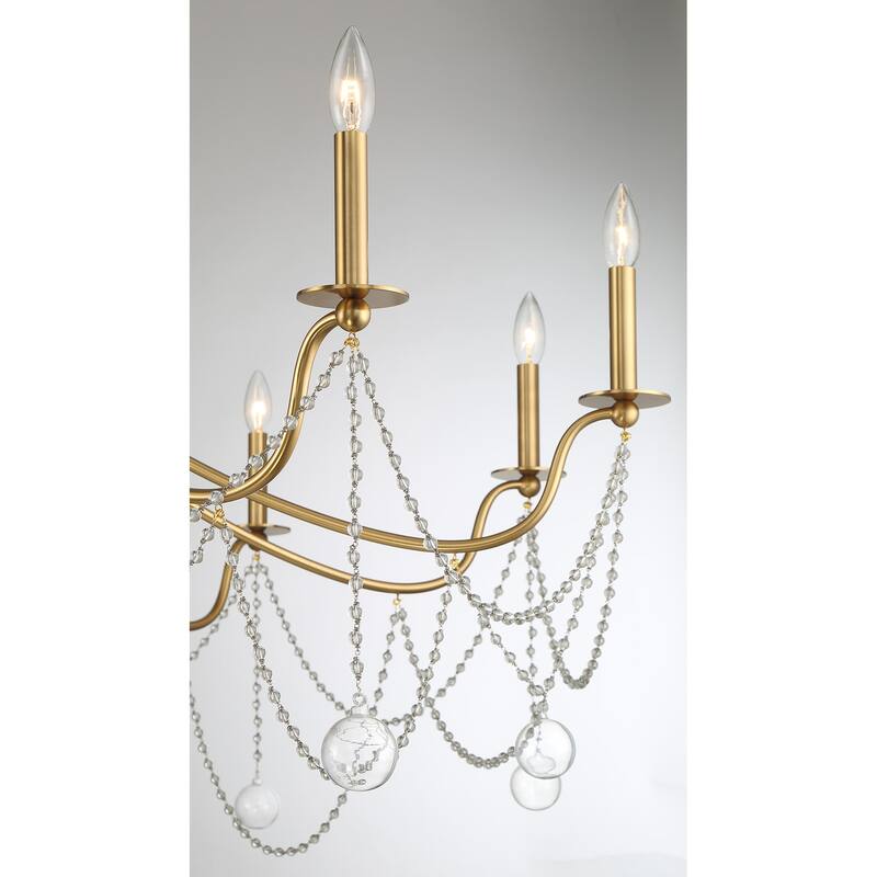 Savoy House 1-7504-10 Mariposa 10 Light 60" Wide Crystal Candle Style