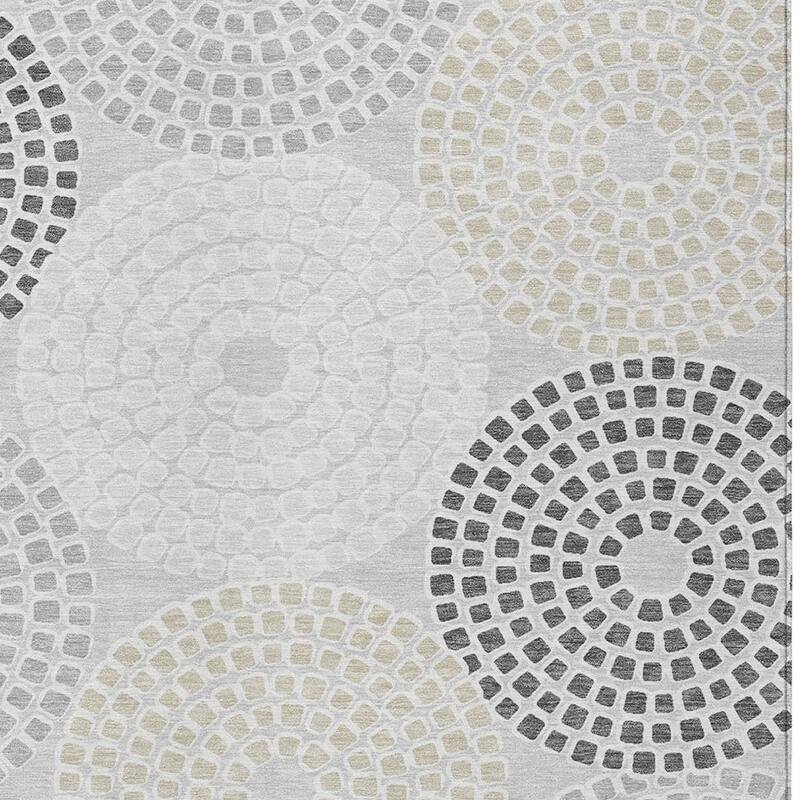 HomeRoots Geometric Transitional Rectangle Outdoor Rug
