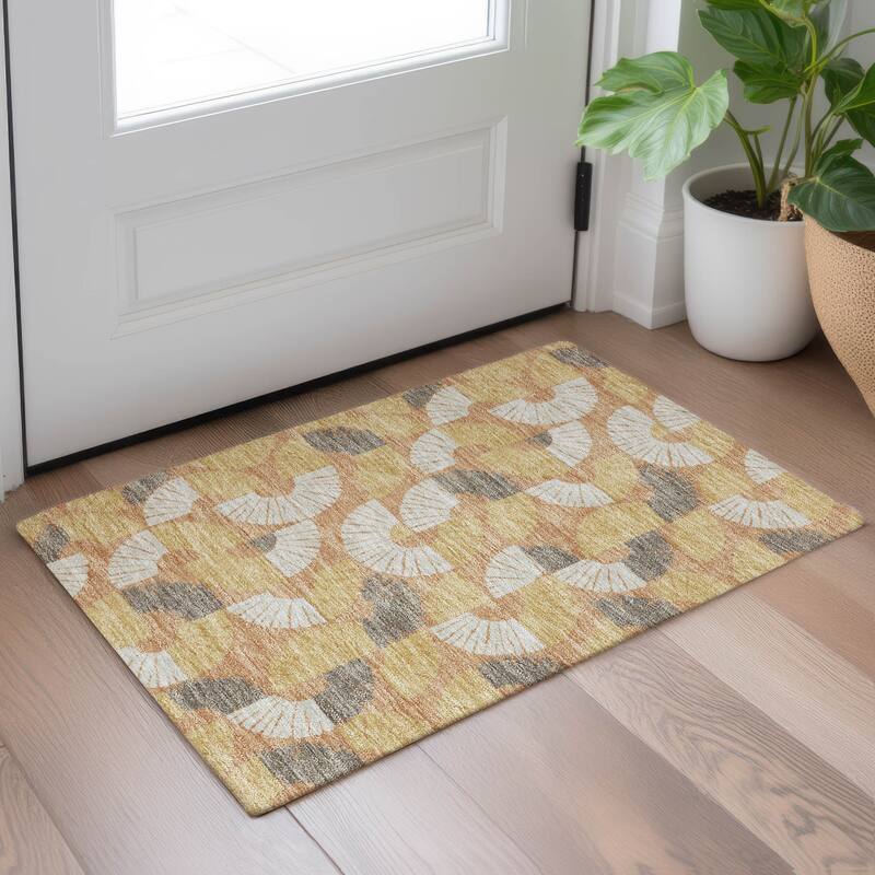 Machine Washable Indoor/ Outdoor Modern Jay Chantille Rug