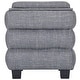 preview thumbnail 25 of 32, Modern Cube Ottoman with Tray Top and Hidden Storage Linen Seat