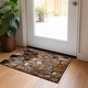 preview thumbnail 118 of 135, Machine Washable Indoor/ Outdoor Modern Floral Chantille Rug