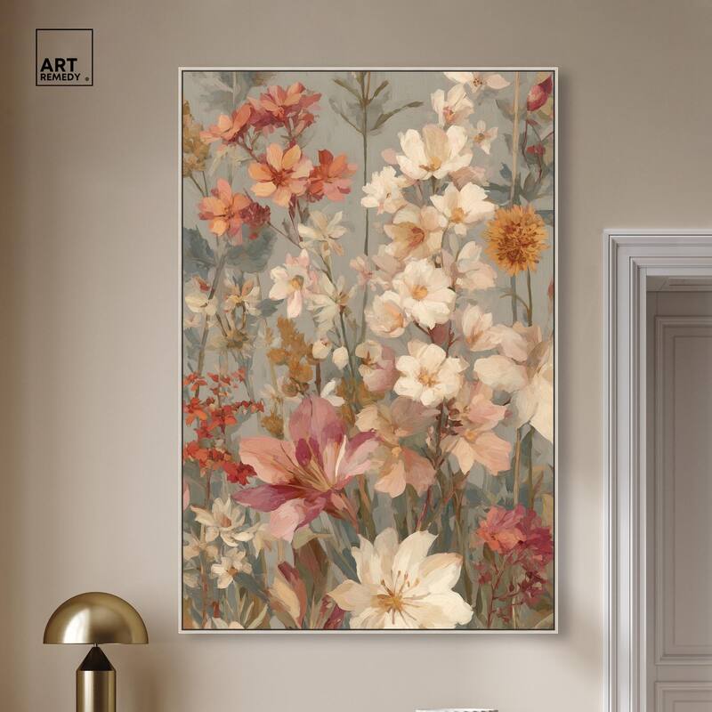 Soft Cream Wilds Canvas by Art Remedy