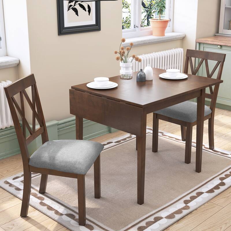Versatile Folding Dining Table with Rubberwood Legs for Various Rooms