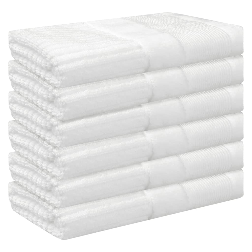 Striped Cotton Washcloths, Comfort 6 Pack Face Towels, Absorbent Towels for Hotel, Spa, Bathroom 13" x 13"