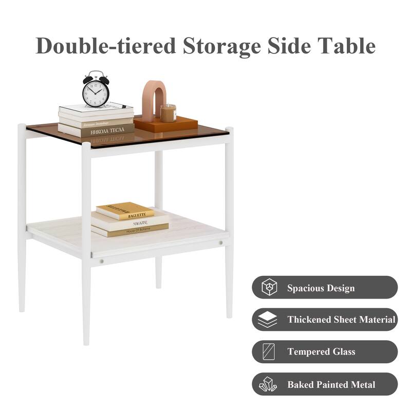 Coffee Table and End tables Set of 3 Tempered Glass - N/A