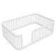 preview thumbnail 15 of 32, Twin/Full Size Wooden Floor Bed, Kids Bed Frame with Fence Guardrail, Toddle Bed with Small Opening