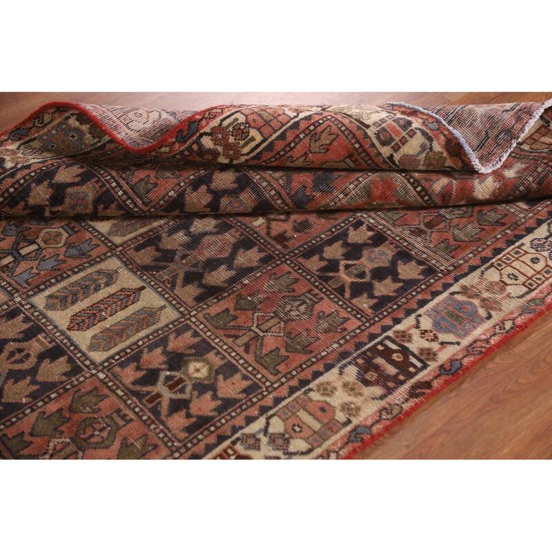 Garden Design Bakhtiari Persian Antique Rug Hand-knotted Wool Carpet - 4'8"x 9'4"